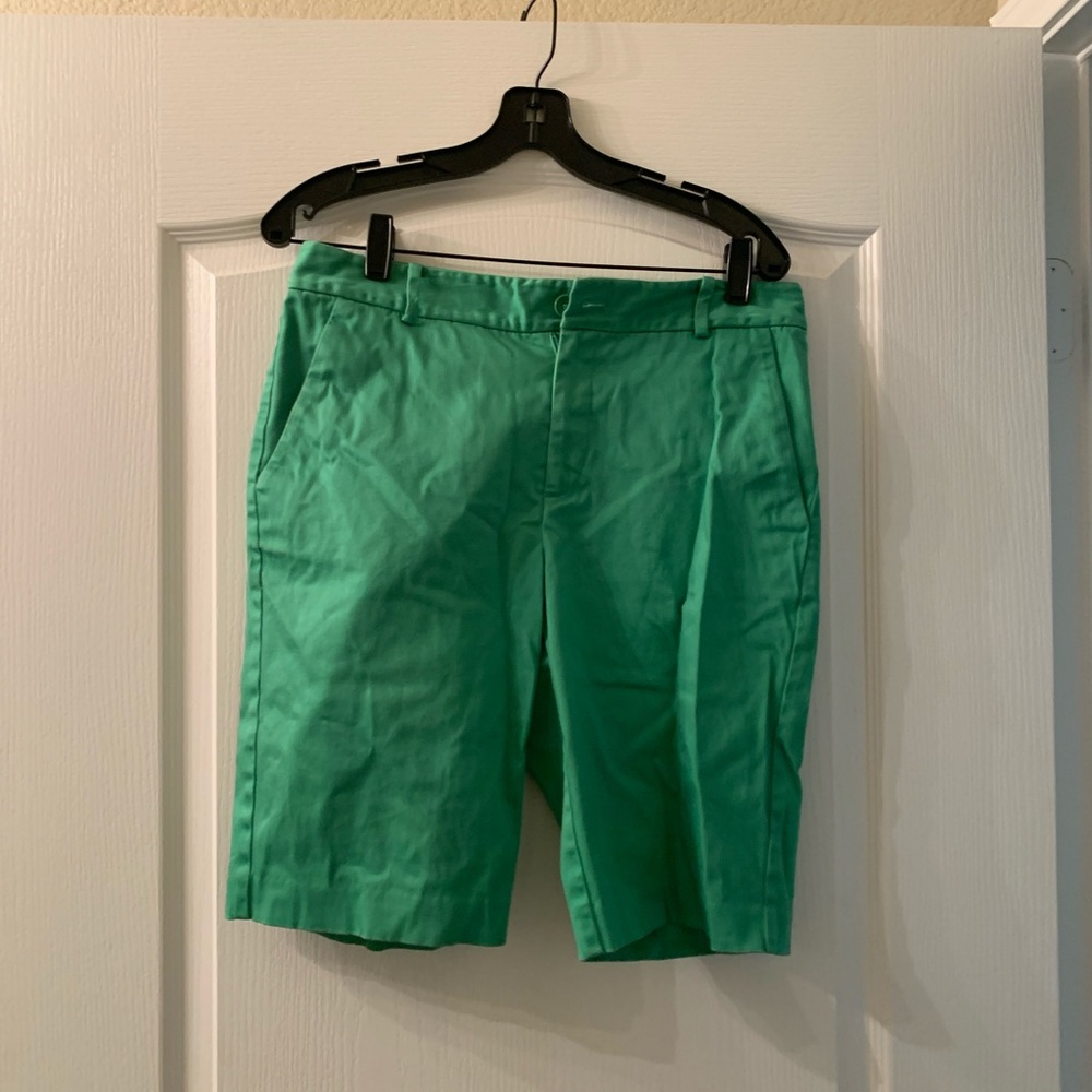 Green Bermuda shorts